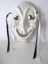 Mardi Gras &#39;83 Mask Face Art Ceramic Signed Audith Anton&quot; 9&quot;Lx 5.75 W&quot; Signed - £31.01 GBP