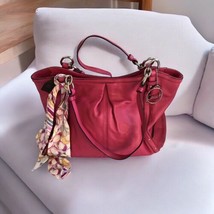 Coach Handbag Purse Bag Alexandra F20812 Pink &amp; Matching Sash Leather Tote - $70.75