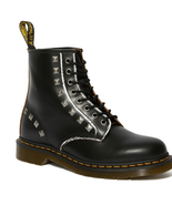 Dr. Martens 1460 Stud Lace-Up Studded Leather Boot, Size 8, Black/Silver... - $149.00