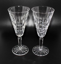 Set of 2 Waterford Crystal Glenmore 7.25” Multisided Stemmed Champagne Flutes - £98.29 GBP
