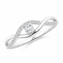 ANGARA Natural Diamond Infinity Swirl Promise Ring (Grade-GVS2, 0.22 Ctw) - £745.96 GBP