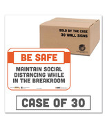 Tabbies Social Distancing Wall &amp; Door Sign, White - $837.84 MXN