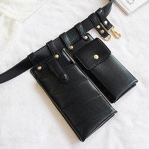 Small PU Leather  Waist Bag Fashion  Waist Belt Bag Crossbody Chest Bags Girl Fa - £29.00 GBP