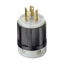 Leviton 2321 20 Amp, 250 Volt, NEMA L6-20P, 2P, 3W, Locking Plug, Industrial Gra - £17.95 GBP