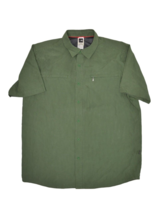 The North Face Shirt Mens L Green Plaid Short Sleeve Button Up Modal Out... - $19.20