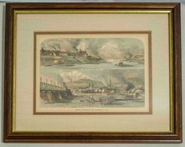 South Pittsburgh &amp; Alleghany Ciudad William Cullen Bryant Print 1872 Enmarcado - £322.84 GBP