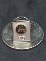 Varian VA 14 K Blanc Doré 25 An Service Commémoration Broche Attache Épi... - $3,878.84 MXN