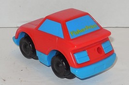 Vintage 1992 Fisher Price Flip Track Rail &amp; Road Fplp Replacement Red Blue Car - £7.71 GBP