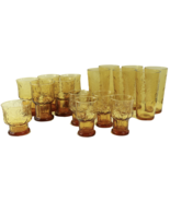Vtg 70s Mid Century Modern MCM Lot of 20 Floral Dimpled Crinkle Glasses ... - $2,588.39 MXN