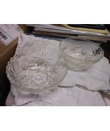Christmas Holiday Snowflake Cereal/Soup/Salad Embossed Glass Bowls USED ... - $296.39 MXN