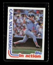 Vintage 1982 Topps Baseball Carl Yastrzemski In Action #651 Boston Red Sox - $4.94