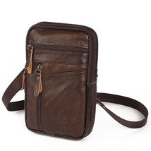 Men&#39;s Genuine Leather Waist Packs Bolsas Phone Pouch Bags Men Handbag Bag Small  - £54.34 GBP