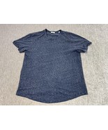 Buck Mason Shirt Mens XL Blue Heather Tri-Blend Curved Hem Crewneck Shor... - $456.61 MXN