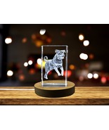 LED Base included | Rottweiler Dog - Unique 3D Engraved Crystal Gift - €22,32 EUR+