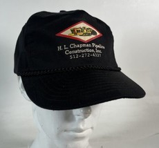 Vintage Nissin H.L. Chapman Pipeline Construction Inc. Strapback Hat Rop... - $14.84