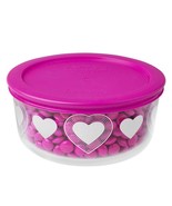 4 Cup Decorated Pyrex Hearts - $14.00