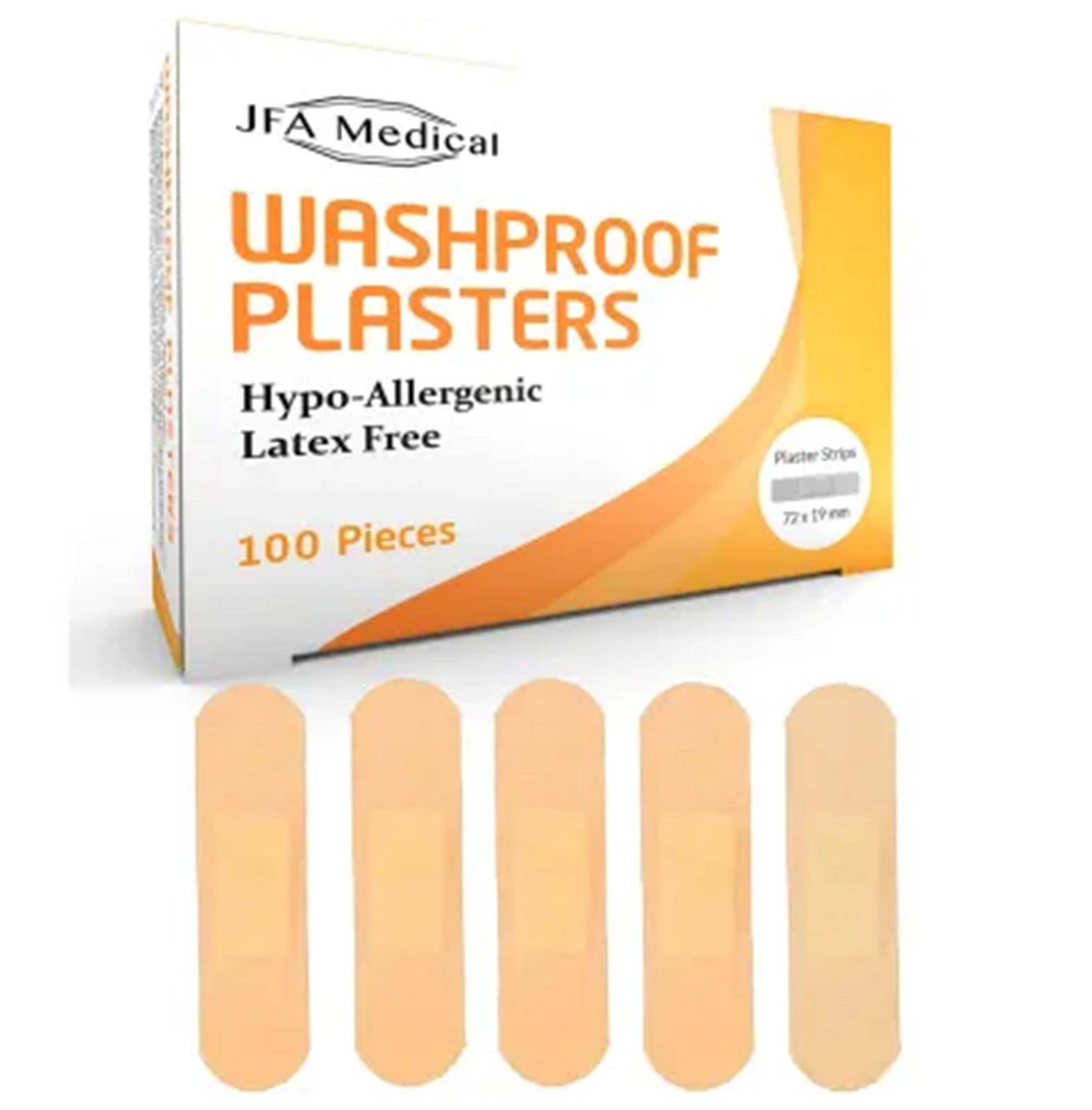 Washproof Strip Plasters 72mmx 19mm x 100 - $4.63