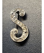 Vintage Monet &quot;S” Name Letter Brooch Pin Ant 1.5&quot; PB77 - £19.66 GBP