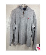 Polo Ralph Lauren Pullover Sweater Mens Heather Gray 1/4 Zip Red Pony Si... - $642.82 MXN Polo Ralph Lauren Pullover Sweater Mens Heather Gray 1/4 Zip Red Pony Si... - $642.82 MXN