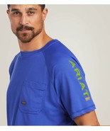 Men&#39;s Ariat Rebar Heat Fighter T-Shirt in Royal Blue Size XL  - $306.00 MXN