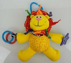LAMAZE 8&quot; Yellow LION Baby Crinkle Rattle Developmental Baby Toy NEW wit... - £15.79 GBP