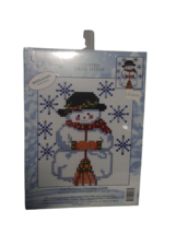 Candamar Designs Christmas Snowman Counted Cross Stitch Kits, Quick & Easy 5186 - $8.73