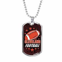 Express Your Love Gifts Browns Fan Gift Cleveland Fan Football Gift Necklace Eng - £54.49 GBP
