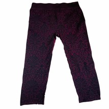 Fabletics Purple Black Capri Leggings Small Exercise Workout - £11.90 GBP