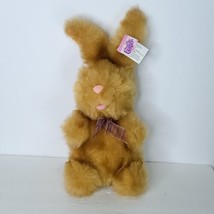 Bunny Brown Rabbit Easter Rainbow Bow Tie 15&quot; Plush Stuffed Animal - £17.12 GBP