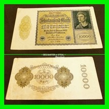 1922 10000 German Mark Banknote Rare Currency - £11.67 GBP