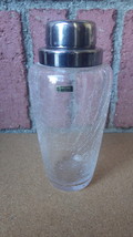 WMF KRISTALL GERMANY SILVER PLATE CRACKLE GLASS ART DECO COCKTAIL SHAKER... - $175.00