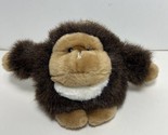 Ecmc Vintage Gorilla Plush Brown Tan White 6 inches high - $12.82
