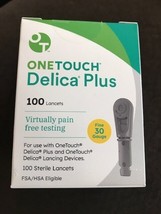 One Touch Delica Plus Lancets, 30 Fine gauge - Expiration date 7/31/28 New - $12.87