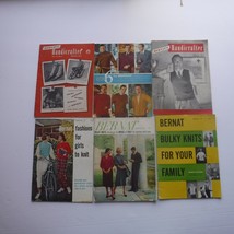 Vintage Knitting Pattern books / booklets Lot of 6 Bernat&#39;s Handcrafter - £10.96 GBP