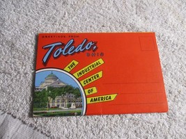 Toledo Ohio Souvenir picture Postcard Folder 1940s 18 pictures - £11.65 GBP
