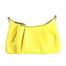 Gianni Chiarini Italian Made Yellow Leather Medium Purse Shoulder Hobo Bag - $198.75