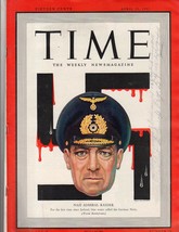 Time 1942, April 20, Nazi Admiral Raeder World Battlefronts - £30.52 GBP
