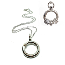 Keepsake Ring Pendant Lanyard Necklace Keys Beads Spring Clip &amp; Box Jewe... - £12.82 GBP