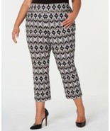 MSRP $70 I.n.c. Plus Size Printed Cropped Skinny Pants Black Size 20W - $584.69 MXN
