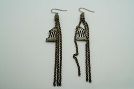 Long 2013 Harley Davidson Chain Tassel Dangle Earrings 12.5cm - $17.82