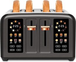 4 Slice Toaster Touch Screen Long Slot, Touch Screen for Dual Control, 7... - $96.99