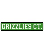 Grizzlies Ct Metal Novelty Street Sign ST-452 - £26.33 GBP