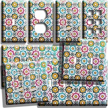 Colorful Arabic Mosaic Tiles Style Light Switch Outlet Wall Plate Room Art Decor - £9.37 GBP+