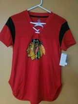  Women&#39;s NHL Chicago Blackhawks Shirt Jersey Size Large NWT - $24.74