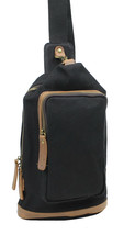 Vagarant Traveler Cotton Canvas Chest Pack Travel Bag CK89.Black - £25.84 GBP