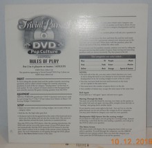 2003 Hasbro Trivial Pursuit DVD Pop Culture Replacement Rules Of Play Sheet - £3.78 GBP