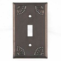 Single Light Switch Covers with Chisel in Blackened punched Tin - 4 - £42.21 GBP