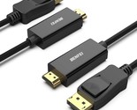 BENFEI DisplayPort to HDMI 6 Feet Cable, Benfei 2 Pack DisplayPort to HD... - £24.12 GBP