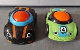 Fisher Price Little Lil Zoomers Roller Ball Race Cars Lot of 2 STRIPES #4 2010 - £8.43 GBP