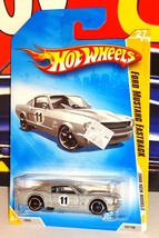 Hot Wheels 2008 New Models #27 Ford Mustang Fastback Silver w/ White Stripes - £6.27 GBP